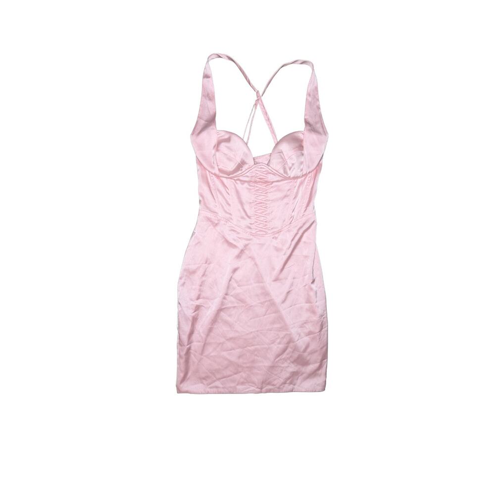 baddie pink corset dress